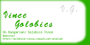 vince golobics business card